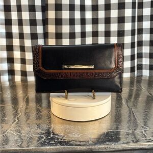 Brahmin Black and Brown Wallet